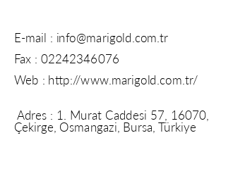Marigold Thermal & Spa Hotel iletiim bilgileri